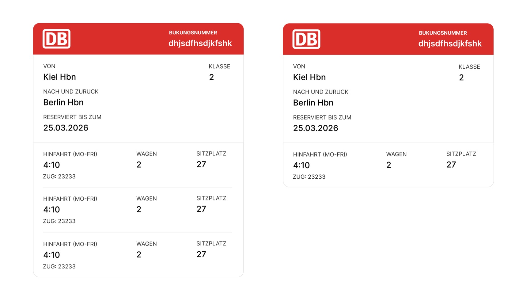 Deutsche Bahn ticket design