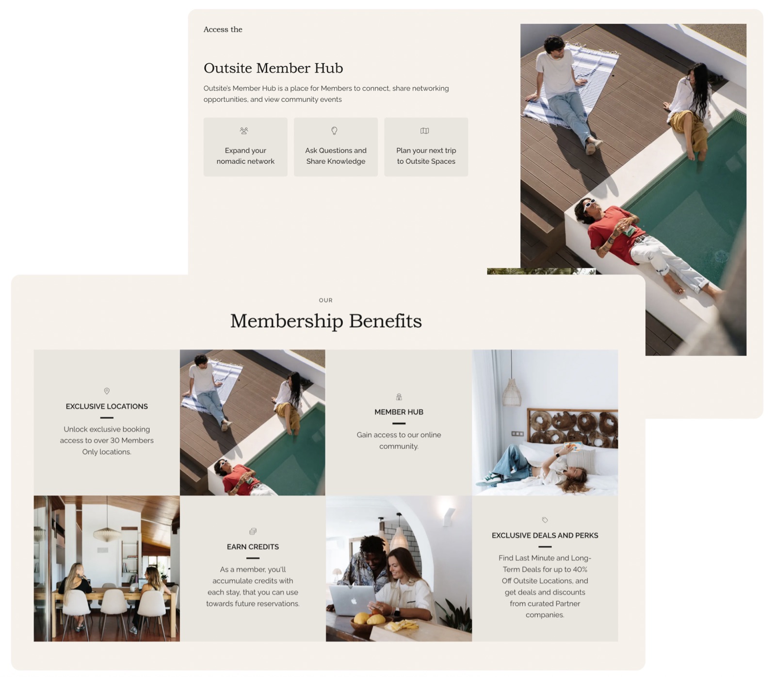 Outsite membership page