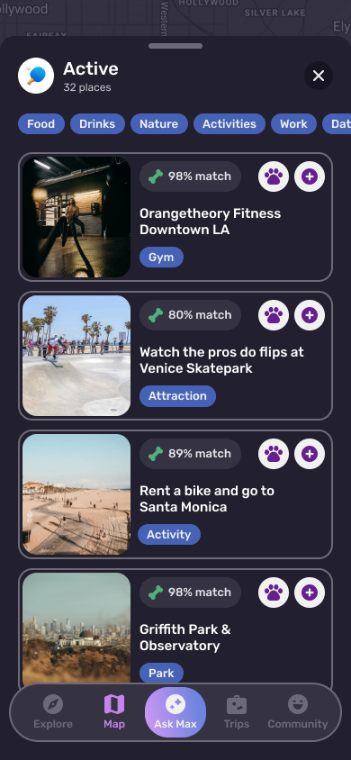 Road Dawg vibes: activity match scoring